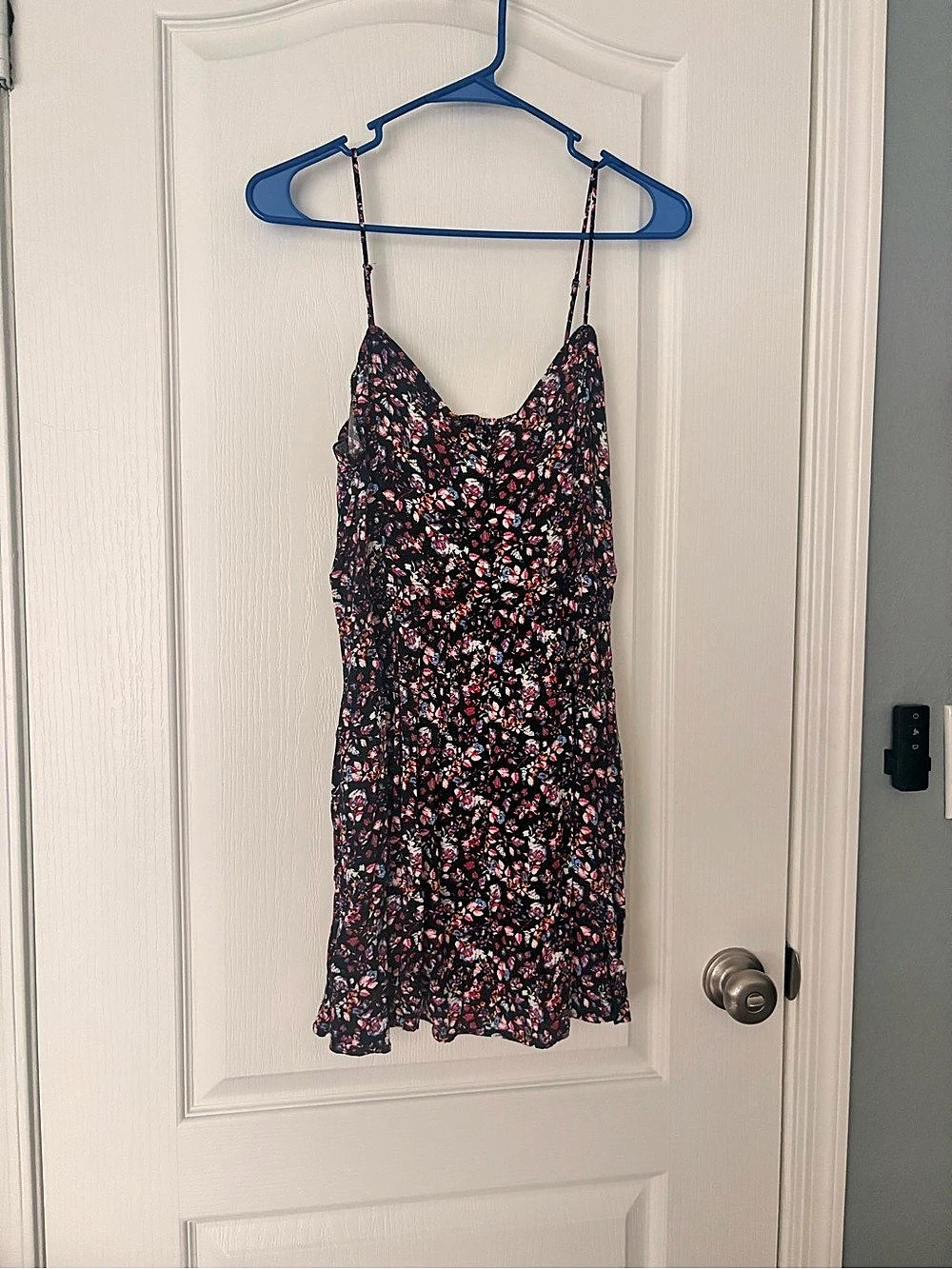 Express Floral Mini Dress in Black & Pink Size Medium